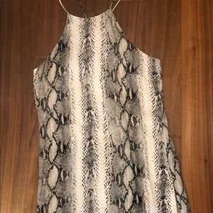 Lavender Brown Snakeskin Mini Dress